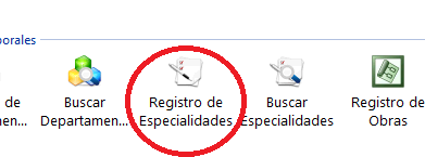 Agregar Especialidades