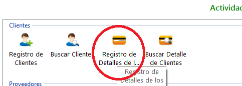 Agregar Registro Contable de los Clientes