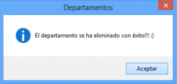 Baja de Departamentos Correcto