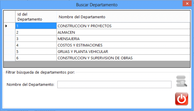 Buscar Departamentos