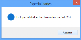 Baja de Especialidades Correcto