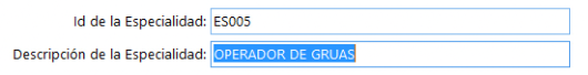 Consulta de Especialidades