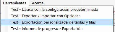 Exportacion personalizada
