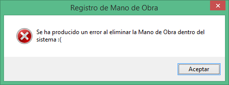 Baja de la Mano de Obra Incorrecta