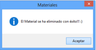 Baja de Materiales Correcta