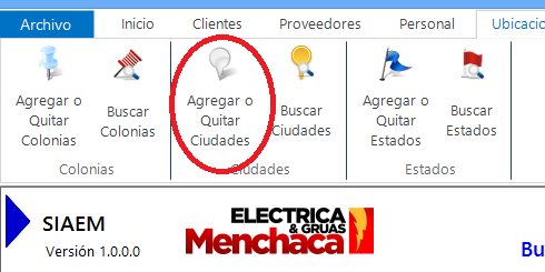 Agregar Ciudades