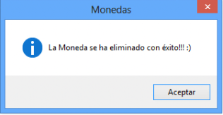 Baja de Monedas Correcta