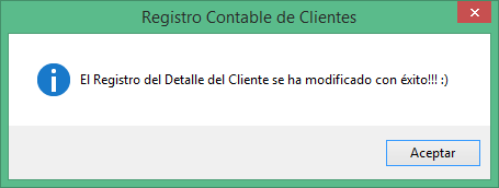 Actualizacion de  Clientes