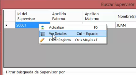 Supervisores detalles