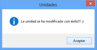 Actualizacion de Unidades