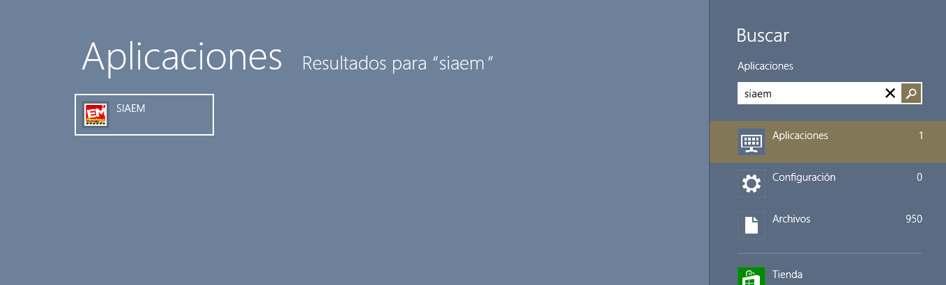 Buscar aplicacion